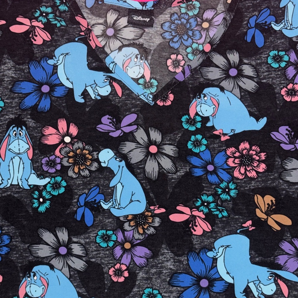 Eeyore Disney Scrub Top - Black and Blue - Picture 4 of 10